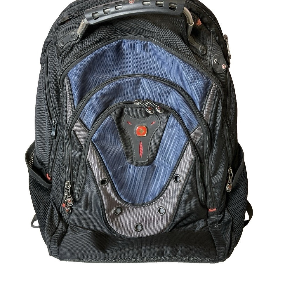 Wenger Swiss Gear Ibex 17-Inch Laptop Scansmart Backpack Bag Blue Travel School - Picture 2 of 13